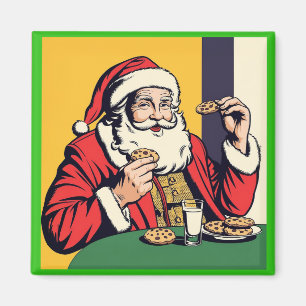 Santa Claus Enjoying A Snack Magnet