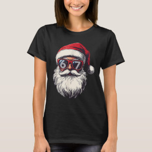 Santa Claus Face 67 Chirstmas Six Seven Bruh Meme T-Shirt