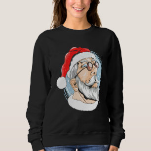 Santa Claus face Christmas costumes for celebrants Sweatshirt