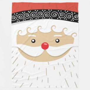 Santa Claus face Fleece Blanket