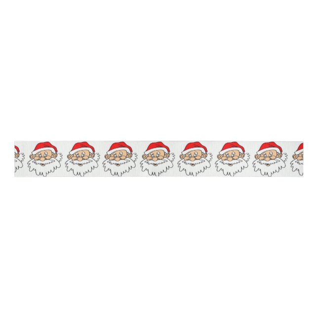 SANTA CLAUS FACE GROSGRAIN RIBBON (Front)