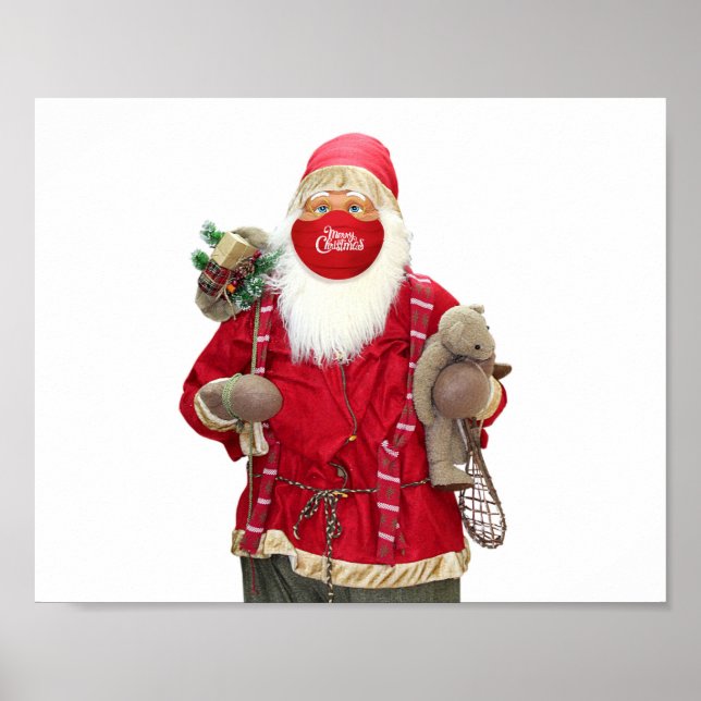 Santa Claus Face Mask Poster (Front)