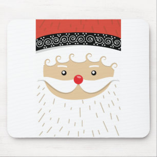 santa claus face mouse pad