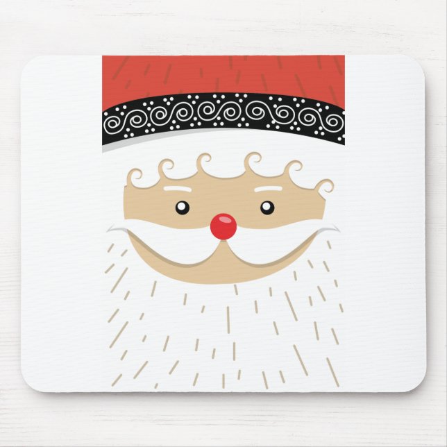 santa claus face mouse pad (Front)