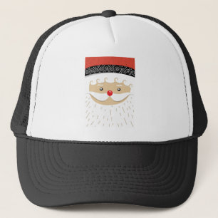 santa claus face trucker hat