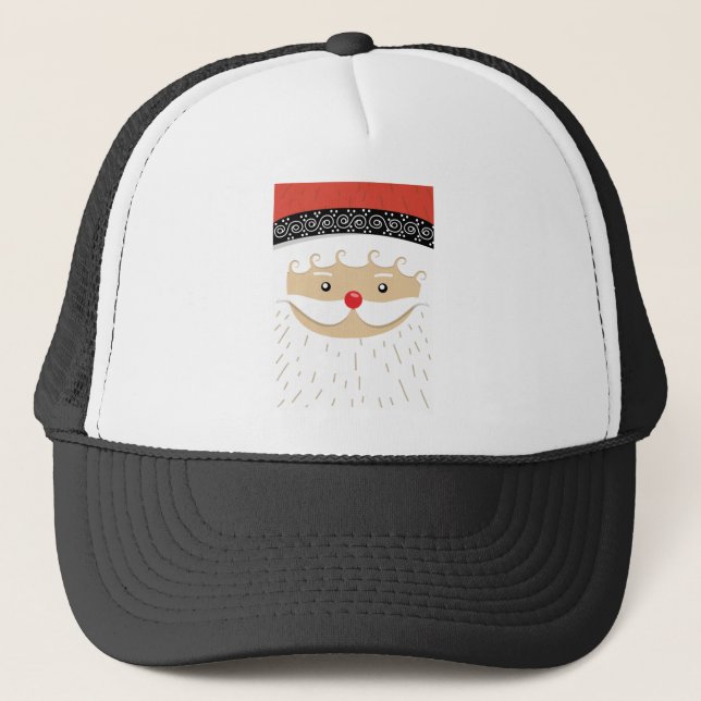 santa claus face trucker hat (Front)