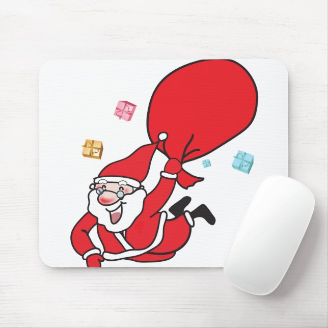 Santa Claus falling from the sky Mouse Pad (With Mouse)