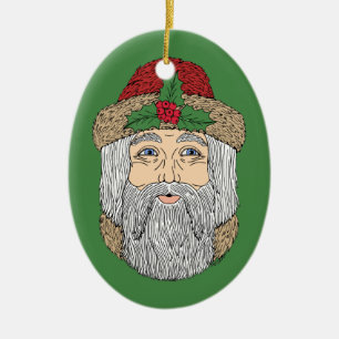 Santa Claus/Father Christmas Ceramic Ornament