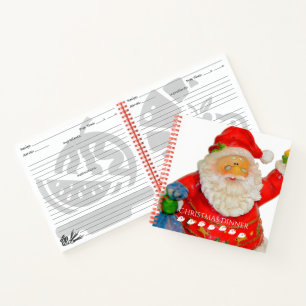 Santa Claus Father Christmas Dinner Recipes Notebook