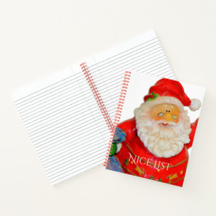 Santa Claus Father Christmas Nice List Notebook