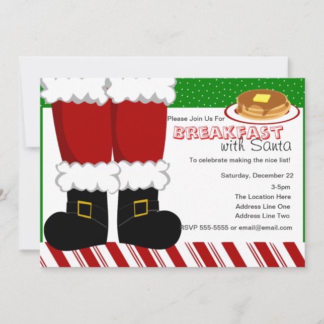 Santa Claus Feet Invitation (Front)