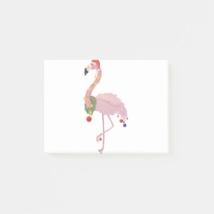 santa claus flamingo post-it notes