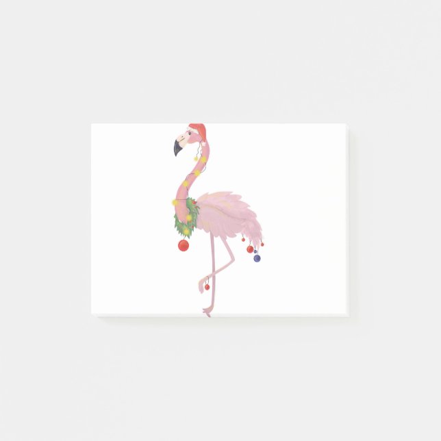 santa claus flamingo post-it notes (Front)