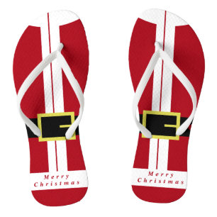 Santa Claus Flip Flops Christmas