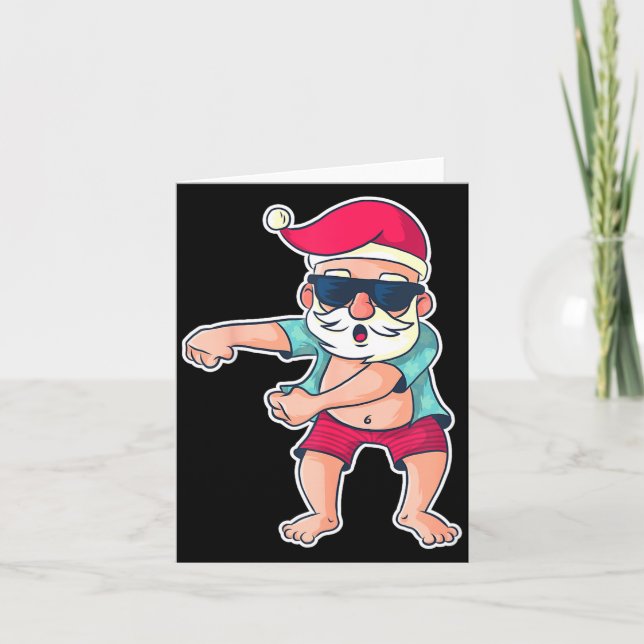Santa Claus Floss Dance Christmas X-mas Gift  Card (Front)