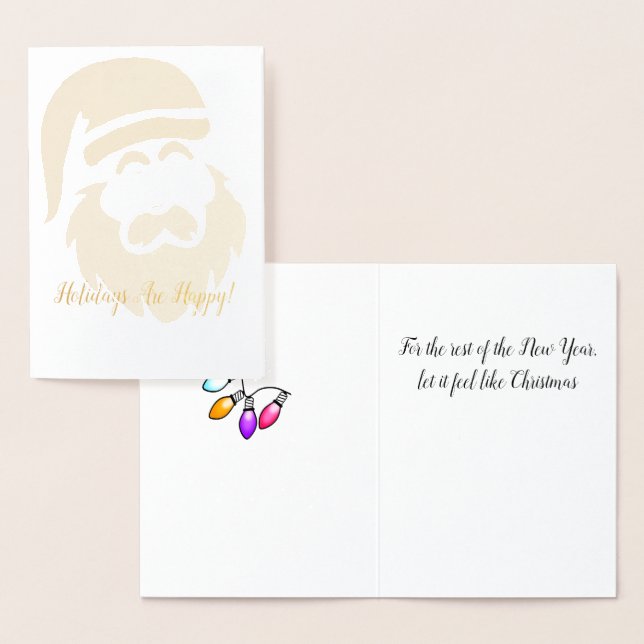 Santa Claus Foil Holiday Cards (Display)