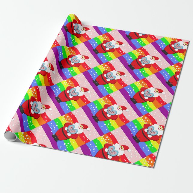 Santa Claus for LGBT, for Human right Wrapping Paper (Unrolled)
