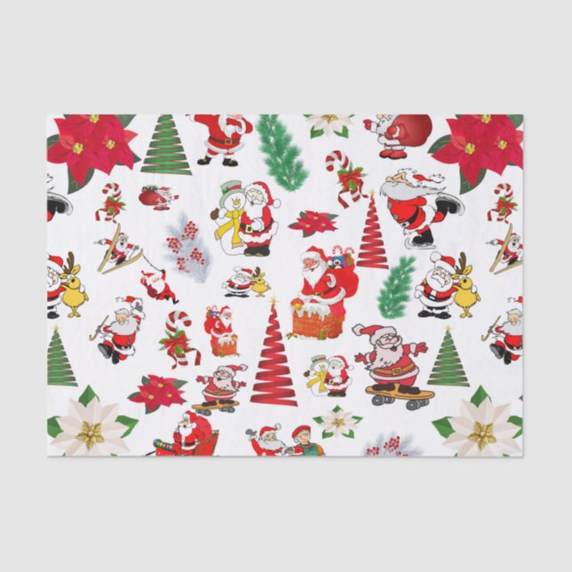 Santa Claus & Friends  Tissue Paper (Front)