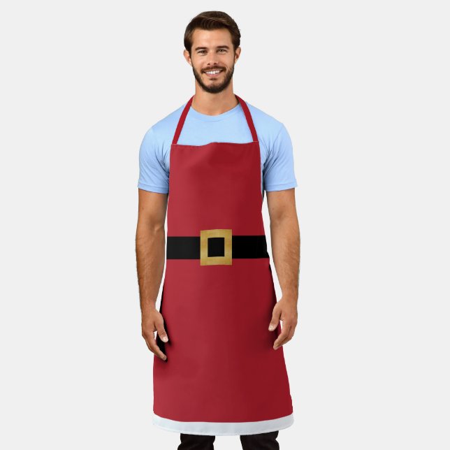 Santa Claus fun simple Christmas Apron (Worn)