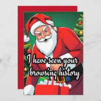 Santa Claus funny| browsing history christmas