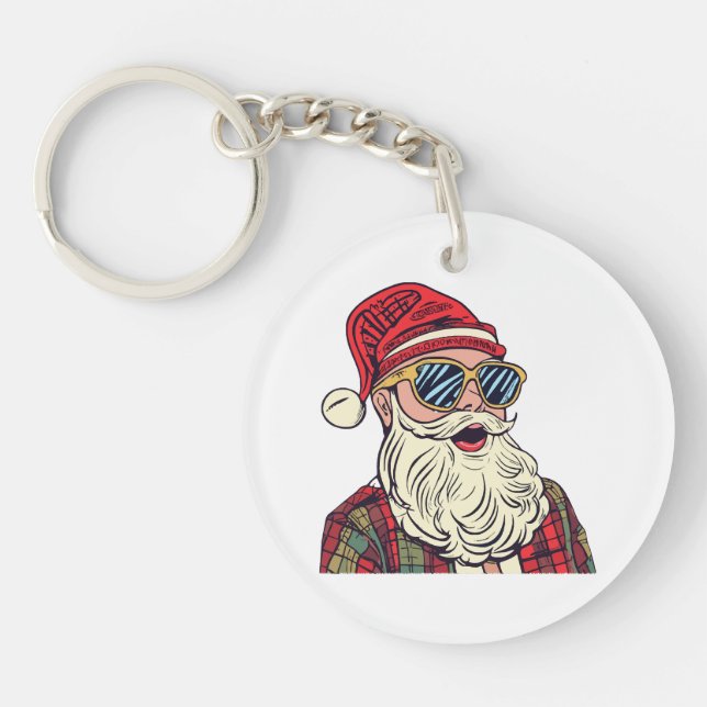 Santa Claus - Funny Key Ring (Front)