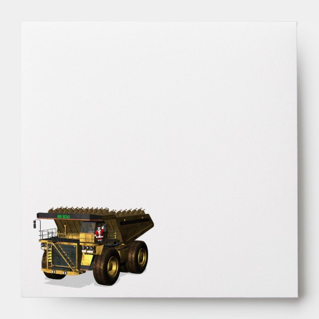 Santa Claus Giant  Dump Truck Driver Envelopes (Front)
