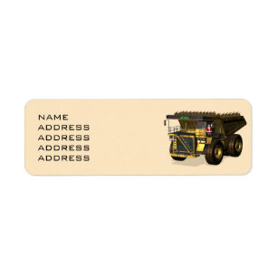 Santa Claus Giant Dump Truck Driver Return Address Label
