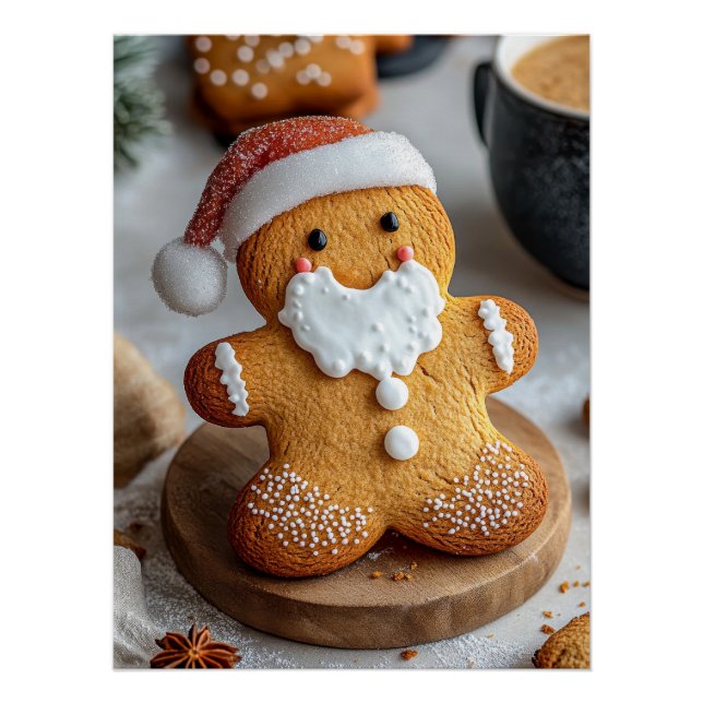 Santa Claus Gingerbread Man Poster (Front)