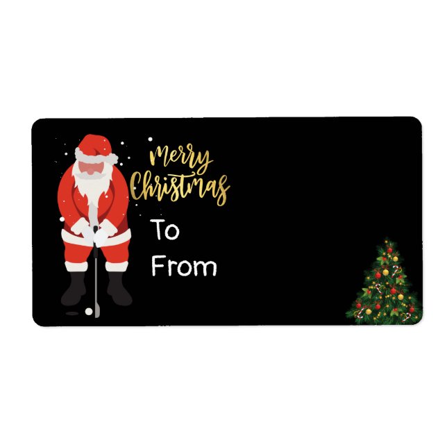 Santa Claus golfing Christmas Holiday Funny  golf  (Front)