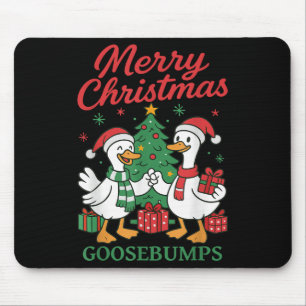 Santa Claus Goose Tree Merry Christmas Goosebumps Mouse Pad
