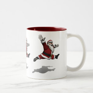 Santa Claus Grand Jete Two-Tone Coffee Mug