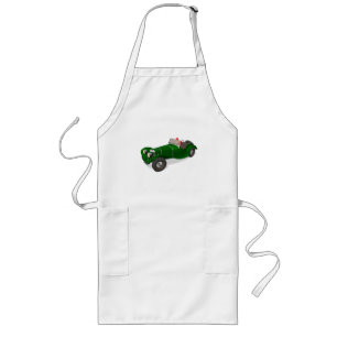 Santa Claus Happy Jaguar SS 90 Driver Long Apron