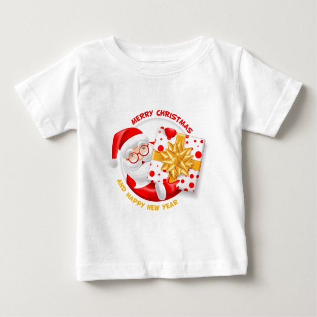 Santa Claus happy new year Baby T-Shirt (Front)