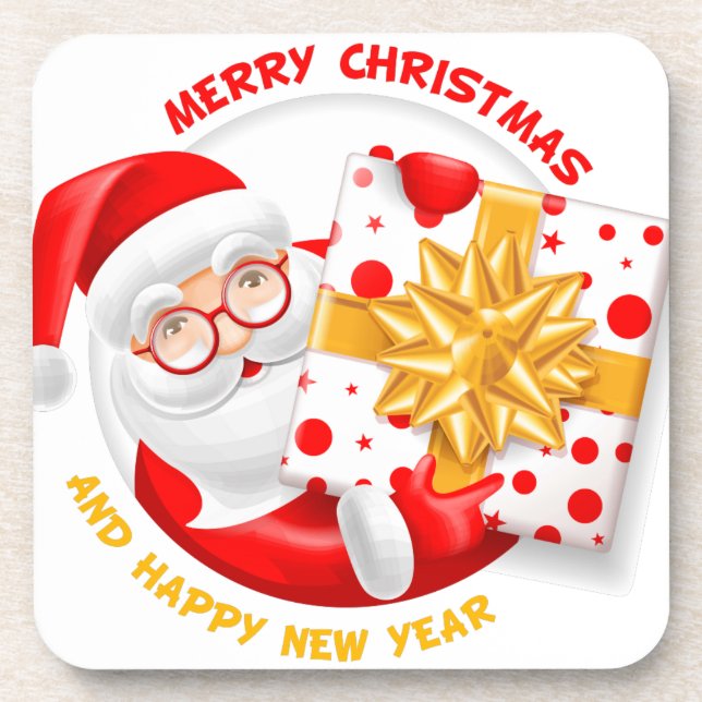 Santa Claus happy new year Coaster (Front)