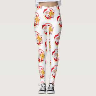 Santa Claus happy new year leggings