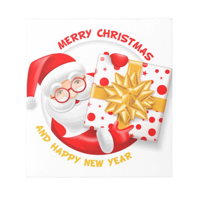 Santa Claus happy new year Notepad (Front)