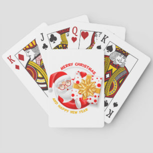 Santa Claus happy new year Playing Cards