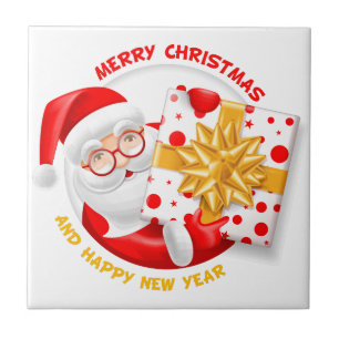 Santa Claus happy new year Tile