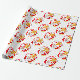 Santa Claus happy new year Wrapping Paper