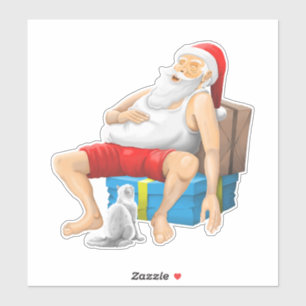 Santa Claus has fallen asleep on Christmas Eve