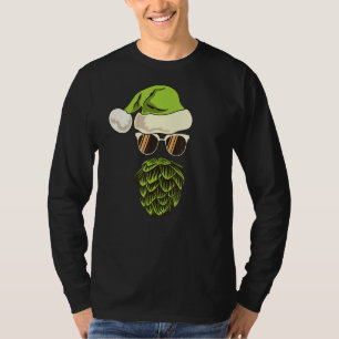 Santa Claus Hat Hop Beard Beer Lover Ugly Christma T-Shirt