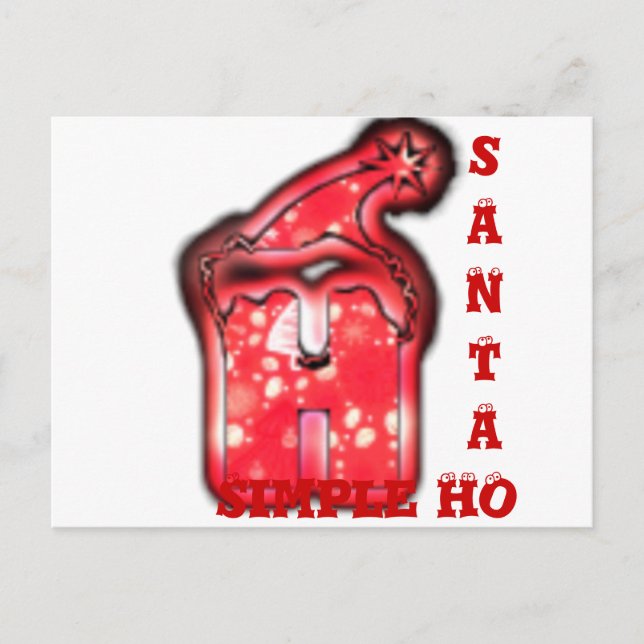 Santa Claus Hat Merry Christmas Customise Product Holiday Postcard (Front)