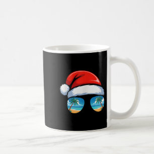 Santa Claus Hat Sungles Beach Christmas In July Su Coffee Mug