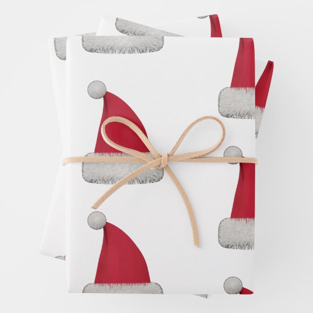 Santa Claus Hat Wrapping Paper Sheet (In situ)