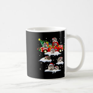 Santa Claus Hedgehogs &amp; Red Truck Xmas Tree Me Coffee Mug