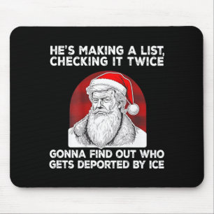 Santa Claus He's Making A List Checking It Twice ( Mouse Pad