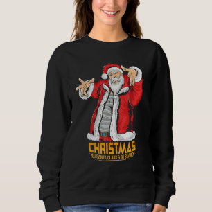 Santa Claus Hip Hop DJ Music Xmas Pajama Christmas Sweatshirt