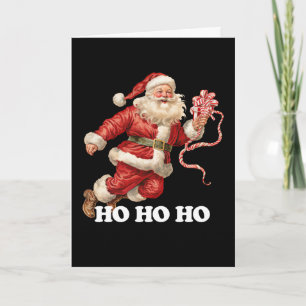 Santa Claus Ho Ho Ho Merry Christmas present xmas Card