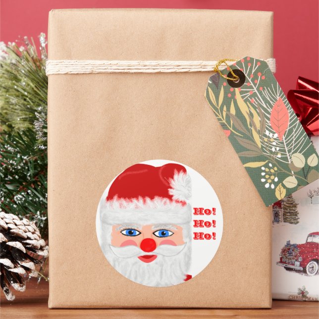 Santa Claus Ho Ho Ho Stickers (Holiday)