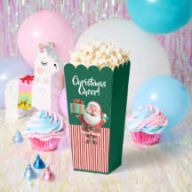 Santa Claus Holding Gift Box